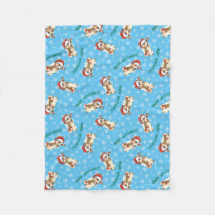 Happy Howlidays Jack Russell Terrier Fleecedecke