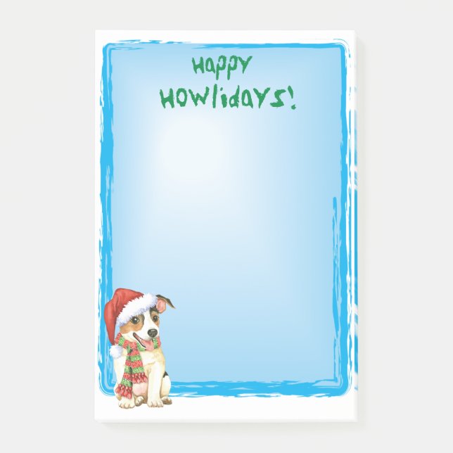 Happy Howlidays Jack Russell Terrier Post-it Notes Post-it Klebezettel (Vorderseite)