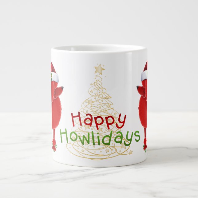 Happy Howlidays Jumbo-Tasse (Vorderseite)