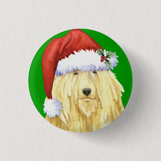 Happy Howlidays Komondor Button (Vorderseite)