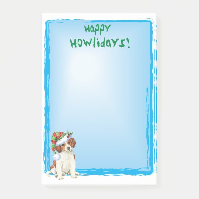 Happy Howlidays Kooikerhondje Post-it Klebezettel (Vorderseite)