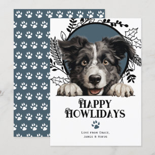 Happy Howlidays Kroatische Sheepdog Hund Weihnacht Feiertagskarte