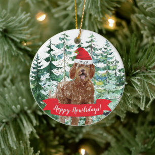Happy Howlidays Labradoodle Dog Weihnachtsschmuck