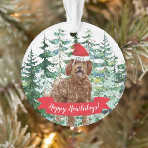 Happy Howlidays Labradoodle Hund Weihnachten Ornament