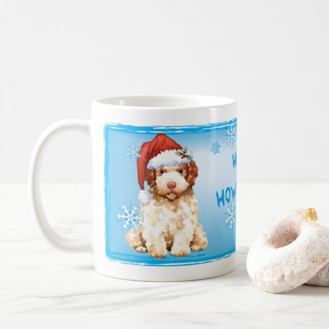 Happy Howlidays Lagotto Romagnolo Tasse (Mit Donut)