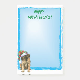 Happy Howlidays Leonberger Post-it Klebezettel