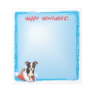 Happy Howlidays Long Coat Chihuahua Notizblock