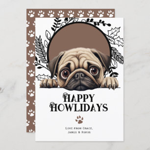 Happy Howlidays Mops Weihnachten
