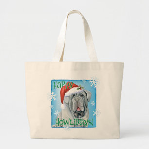 Happy Howlidays Neapolitan Mastiff Große Tote Tasc Jumbo Stoffbeutel