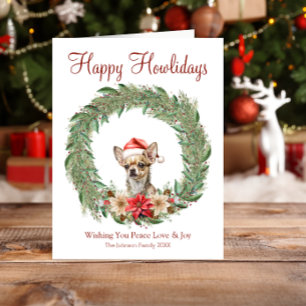 Happy Howlidays Niedlich Chihuahua Dog Feiertagskarte