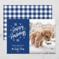 Happy Howlidays Niedlich Pet Snowflake Foto Einlad