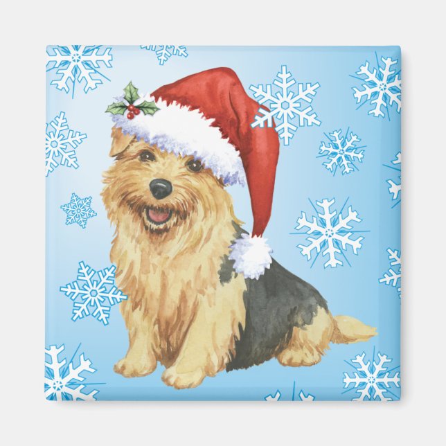 Happy Howlidays Norfolk Terrier Magnet (Vorne)