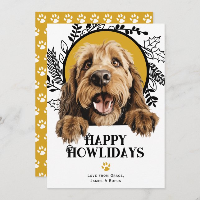Happy Howlidays Otterhound Hund Weihnachten (Vorne/Hinten)