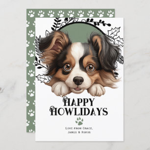 Happy Howlidays Papillon Dog Weihnachten