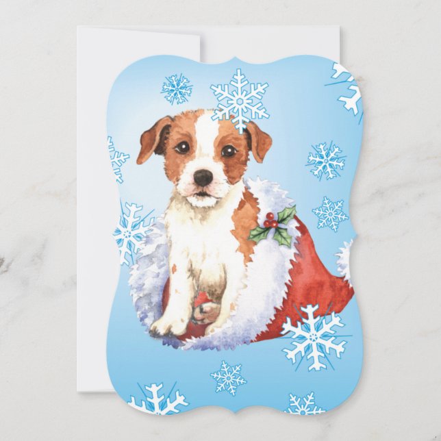 Happy Howlidays Parson Russell Terrier Feiertagskarte (Vorderseite)