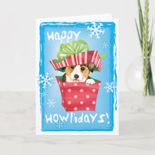 Happy Howlidays Pembroke Welsh Corgi Feiertagskarte