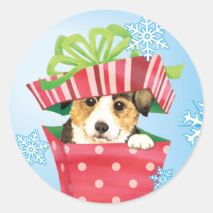 Happy Howlidays Pembroke Welsh Corgi Runder Aufkleber