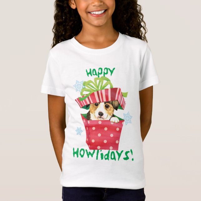 Happy Howlidays Pembroke Welsh Corgi T - Shirt (Vorderseite)