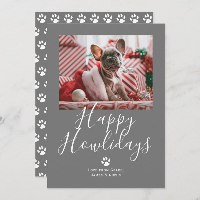 Happy Howlidays Pet Hund Weihnachten (Vorne/Hinten)