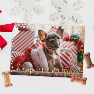 Happy Howlidays Pet Lover Gold Folien Feiertagskarte
