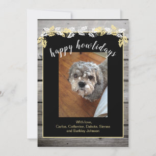 Happy Howlidays Pet Lover Holiday Fotokarte Feiertagskarte