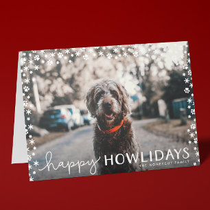Happy Howlidays Pet Lover Holiday Grußkarte Feiertagskarte