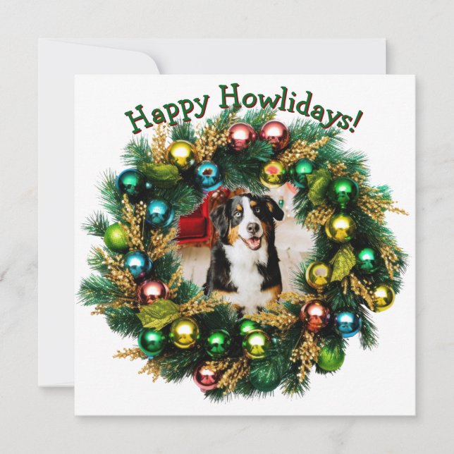 Happy Howlidays Photo Card Karte (Vorderseite)