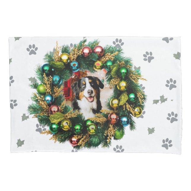 Happy Howlidays Photo Card Kissenbezug (Vorderseite)
