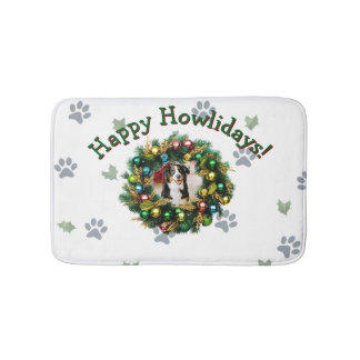Happy Howlidays Photo Image Badematte