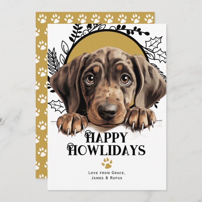 Happy Howlidays Plott Hound Hund Weihnachten (Vorne/Hinten)