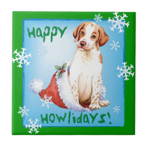 Happy Howlidays Pointer Tile Fliese