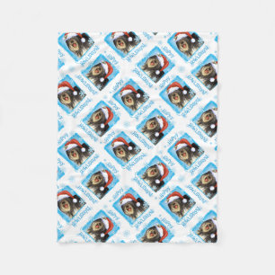 Happy Howlidays Polish Lowland Sheepdog Fleecedecke