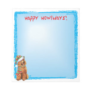 Happy Howlidays Poodle Notizblock
