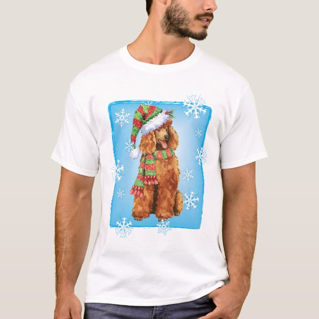 Happy Howlidays Poodle T-Shirt (Vorderseite)