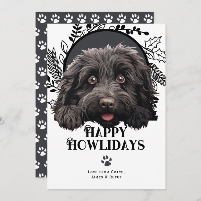 Happy Howlidays Puli Dog Weihnachten (Vorne/Hinten)