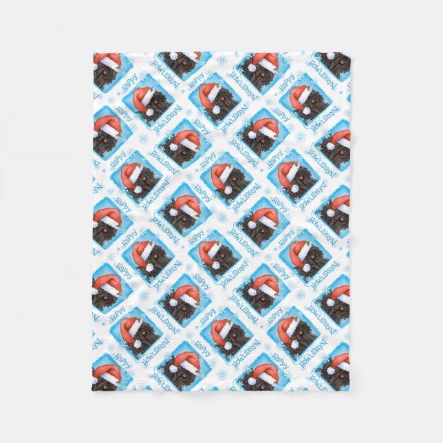 Happy Howlidays Puli Fleecedecke (Vorderseite)