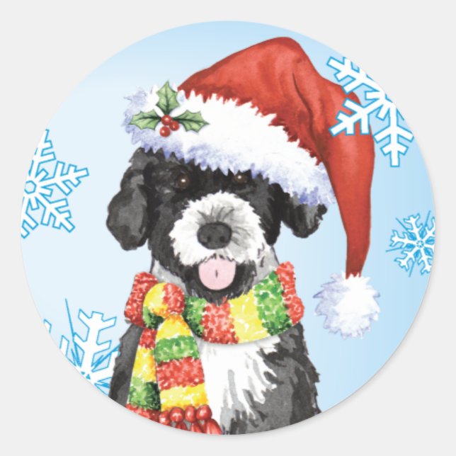 Happy Howlidays PWD Runder Aufkleber (Vorderseite)