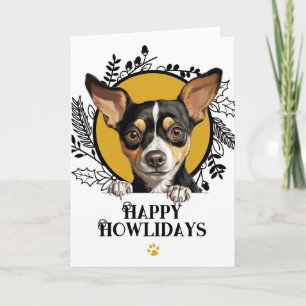 Happy Howlidays Rat Terrier Dog Feiertagskarte