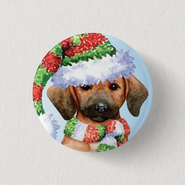 Happy Howlidays Redbone Button (Vorderseite)