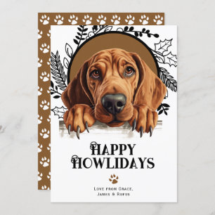 Happy Howlidays Redbone Coonhound Dog Weihnachten