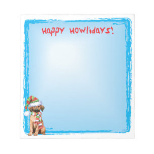 Happy Howlidays Redbone Notizblock