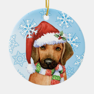 Happy Howlidays Rhodesian Ridgeback Keramik Ornament