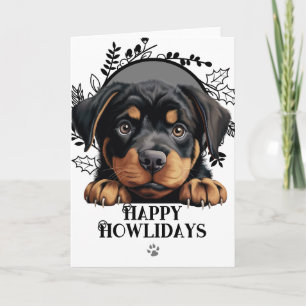 Happy Howlidays Rottweiler Dog Weihnachten