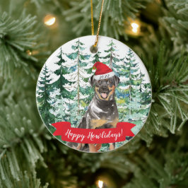 Happy Howlidays Rottweiler Hund Weihnachtsschmuck