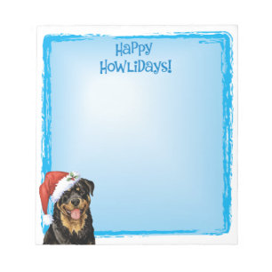 Happy Howlidays Rottweiler Notizblock