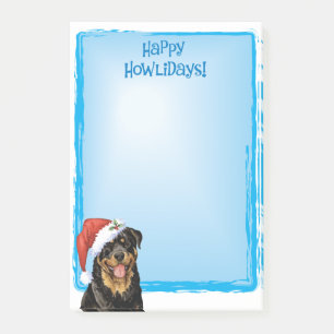 Happy Howlidays Rottweiler Post-it Klebezettel