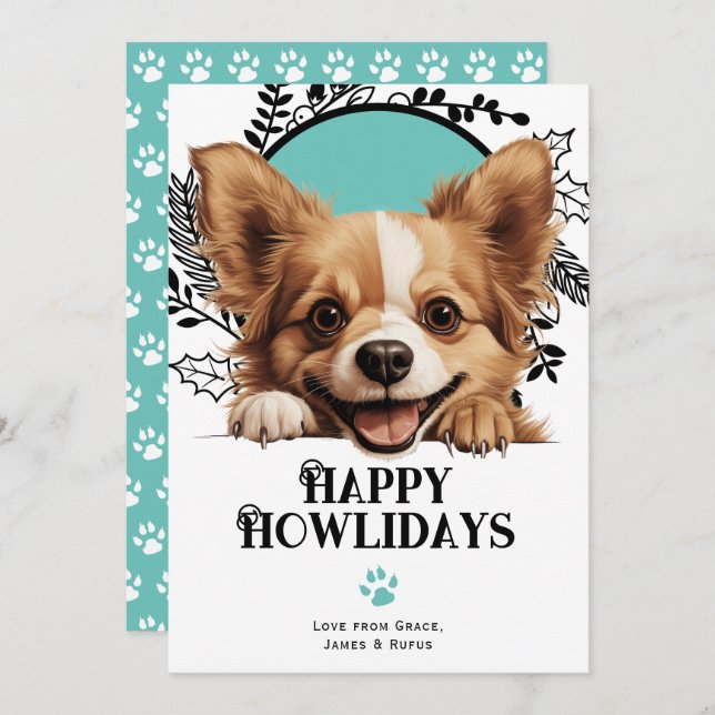 Happy Howlidays Russian Toy Dog Weihnachten (Vorne/Hinten)