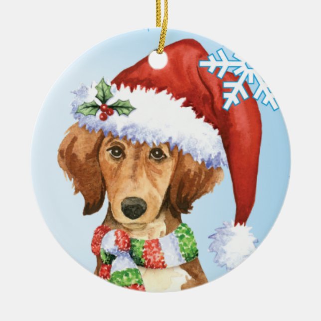Happy Howlidays Saluki Keramik Ornament (Vorne)