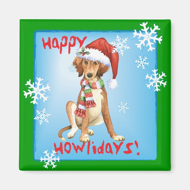 Happy Howlidays Saluki Magnet (Vorne)