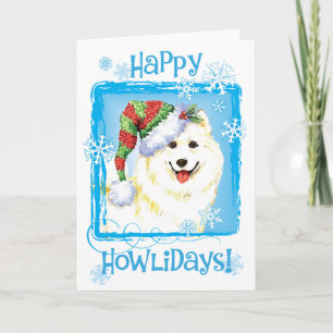 Happy Howlidays Samoyed Feiertagskarte